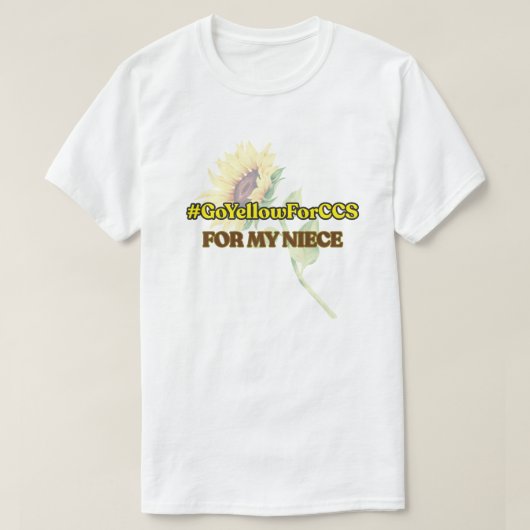 #GoYellowForCCS - T-shirt de nièce (Design devant)