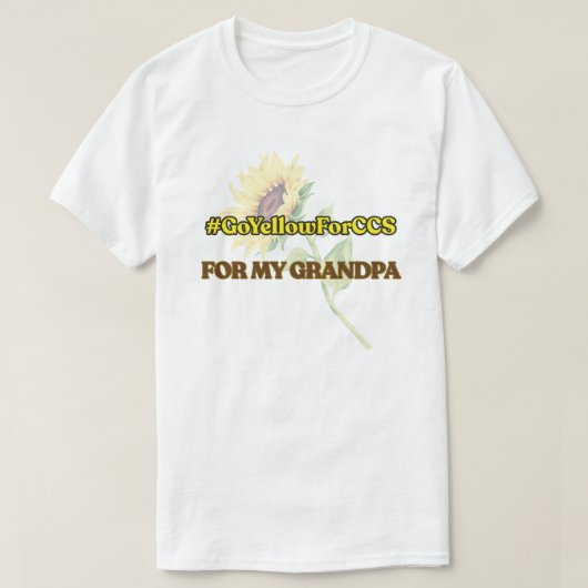#GoYellowForCCS - T-shirt grand-père (Design devant)
