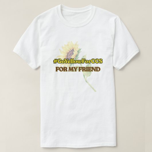 #GoYellowForCCS - Vriend Tshirt (Design voorkant)