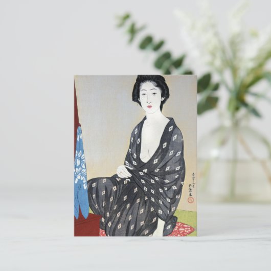 Goyo "Vrouw in Kimono" Briefkaart (Staand voorkant)