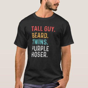 gozer lange kerel baard tweeling paars hoser Perfe T-shirt