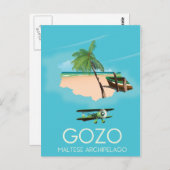 Gozo, archipel maltais Carte poster Voyage . (Devant / Derrière)