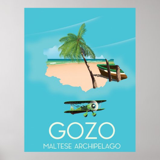 Gozo, archipel maltais Carte poster Voyage . (Devant)