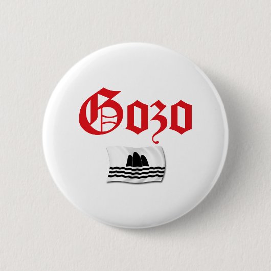 Gozo Flag Ronde Button 5,7 Cm (Voorkant)