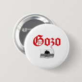Gozo Flag Ronde Button 5,7 Cm (Voorkant /achterkant)