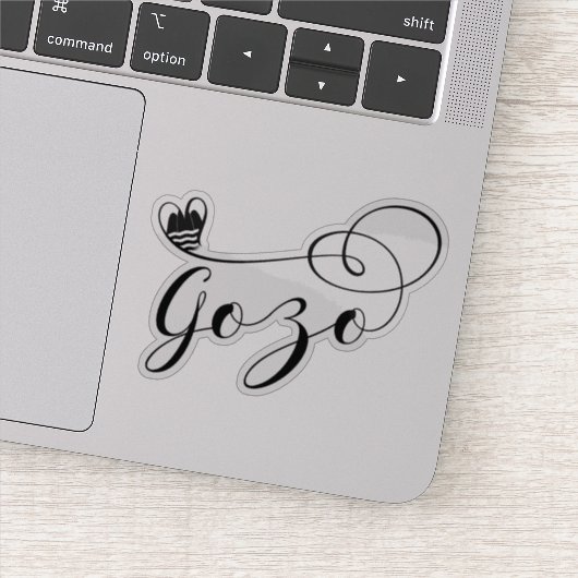 Gozo Heart Flag, Gozitan, eiland Gozo Sticker (Detail)