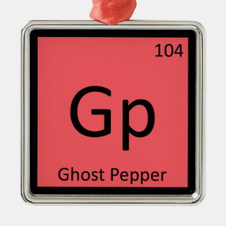 Gp - Ghost Pepper Chemistry Periodic Table Symbool Metalen Ornament