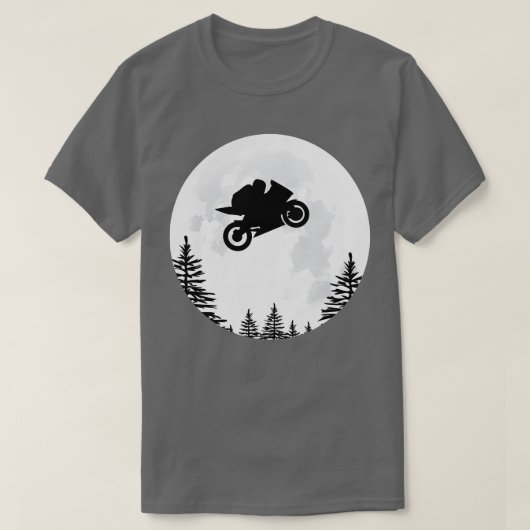 GP Moto Motorbike over de maan T-shirt (Design voorkant)
