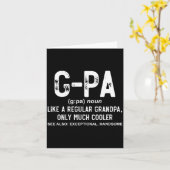 Gpa Like A Regular Grandpa Only Much Cooler Gpa D Kaart (Gele Bloem)