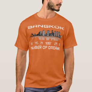 GPS coördinaten Bangkok Skyline Dream City T-shirt