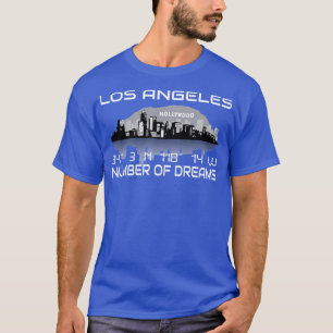 GPS coördinaten Los Angeles Skyline Dream City T-shirt