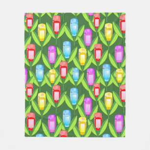GPS Flowers Fleece Deken