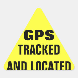 GPS gevolgd en gelegen Driehoek Sticker
