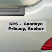 GPS Goodbye Privacy Sucker Bumpersticker (Op auto)
