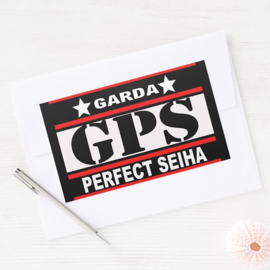 GPS RECHTHOEKIGE STICKER (Envelop)