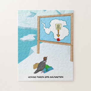 GPS-storing in duif Jigzaag Puzzle Legpuzzel