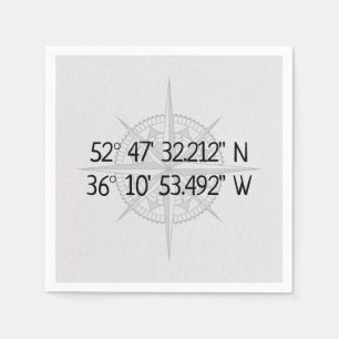 GPS-thuiscoördinaten compass Servet