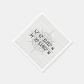 GPS-thuiscoördinaten compass Servet (Hoek)