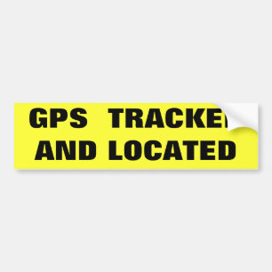 GPS-TRACKED EN LOCATED BUMPERSTICKER