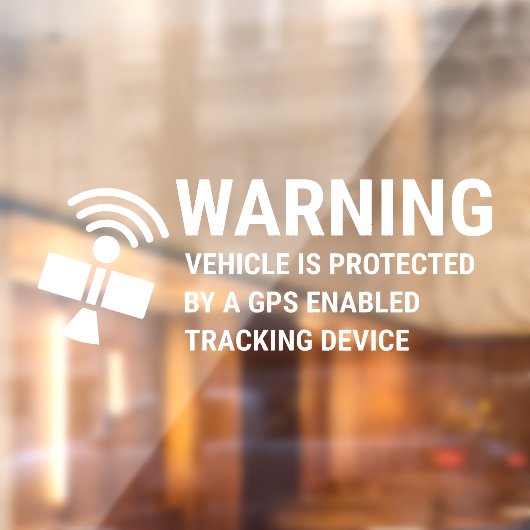 GPS Tracking sign Raamsticker (Vel 2)