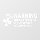 GPS Tracking sign Raamsticker (Vel)