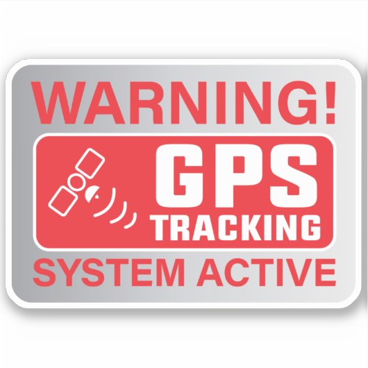 GPS-trackingsignalering Sticker (Voorkant)