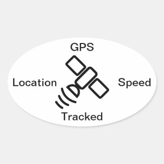 GPS-trackloksnelheid Ovale Sticker