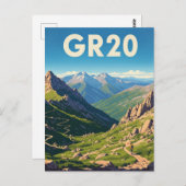 GR20 Frankrijk Corsica Reizen Briefkaart (Voorkant / Achterkant)