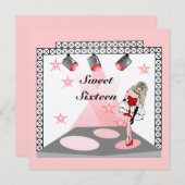 GR8 INVITATION DE PARTIE DE KARAOKE DU SWEET (Devant / Derrière)