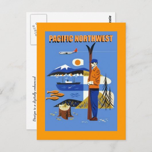 GR8 PACIFIC NORTHWEST REIZEN AD ~ BRIEFKAART (Voorkant / Achterkant)