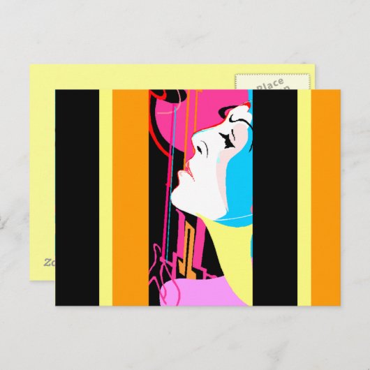 GR8 Pop Art Membre Abstrait de la carte postale de (Devant / Derrière)