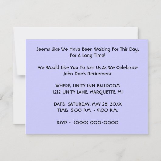 GR8 RETRO B&W RETIREMENT PARTI INVITATION D'INVITA (Dos)