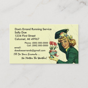 GR8 Retro Visitekaartje Errand Running Services