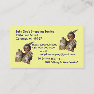GR8 Retro Visitekaartje Grocery Shopping Service