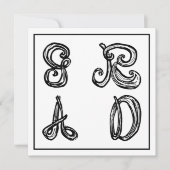 GR AD Fabric Font Lettres Graduation Carte Plat (Devant)