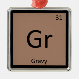 Gr - Sauscondiment Chemie Periodiek Systeem Metalen Ornament