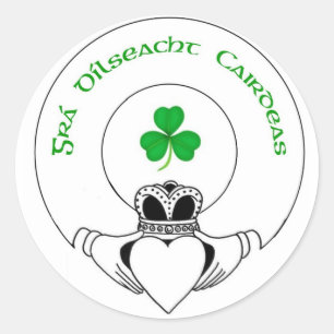 gra , dilseacht , cairdeas claddah ronde sticker