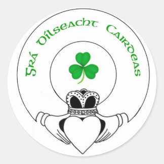 gra , dilseacht , cairdeas claddah ronde sticker