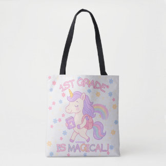 Graad 1 is Magisch Rugzak Unicorn Pastel Draagtas