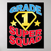 Graad 1 Superheld-lerarenteam Poster (Voorkant)