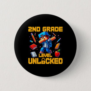 Graad 2 Niveau Ontgrendeld Dabbing Jongens Gamer C Ronde Button 5,7 Cm