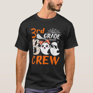 Graad 3 Boo Crew Leraren Studenten Geest Halloween T-shirt