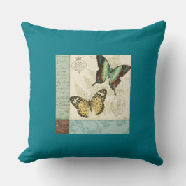 Graad A Blauwgroen Sierkussen van katoen 20x20/vli