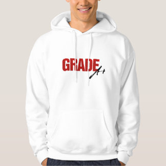 Graad A+ Hoodie (wit/rood)