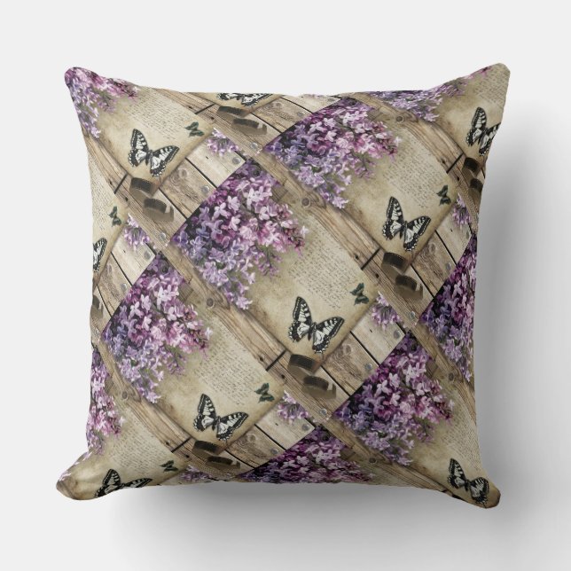 Graad A Sierkussen van katoen 20x20/vlinder (Voorkant)