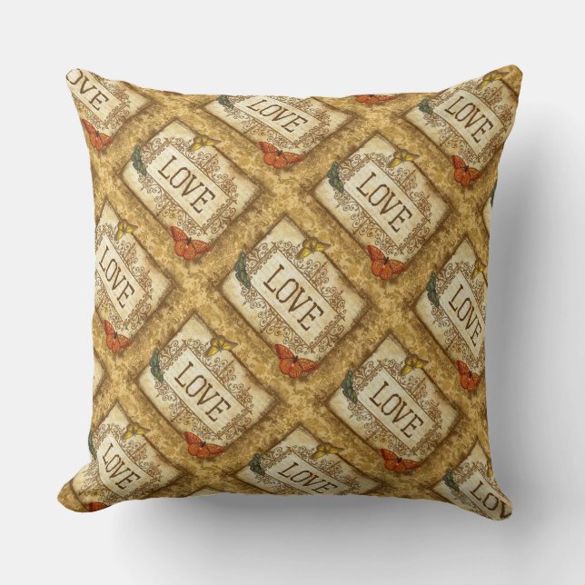 Graad A Sierkussen van katoen 20x20/vlinder (Voorkant)