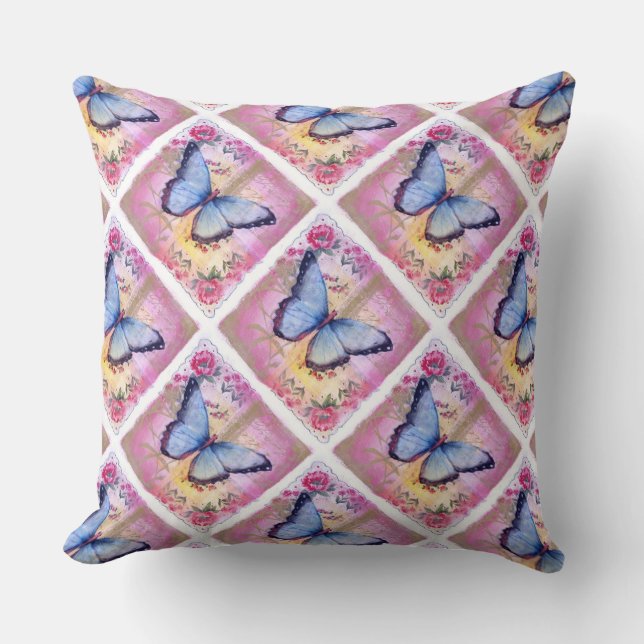 Graad A Sierkussen van katoen 20x20/vlinder (Voorkant)