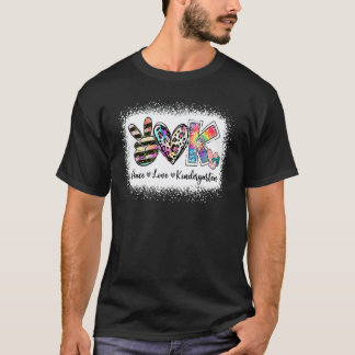 Graad Leraar Vrede Liefde Kindergarten Team Kinder T-shirt
