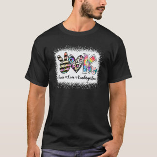 Graad Leraar Vrede Liefde Kleuterschool Team Kinde T-shirt