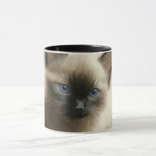 Graad van innocentie Siamese Kitten-portret Mok
